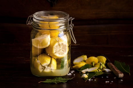 Sour note: This jar of lemons is ready to be preserved.