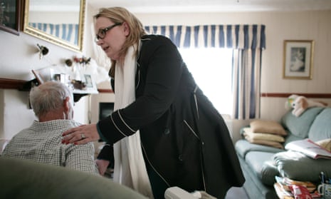 .<br>GP
Dr Stephanie De Giorgio
Deal, Kent
examines a patient during a home visit
06-02-2015
Photograph by Martin Godwin