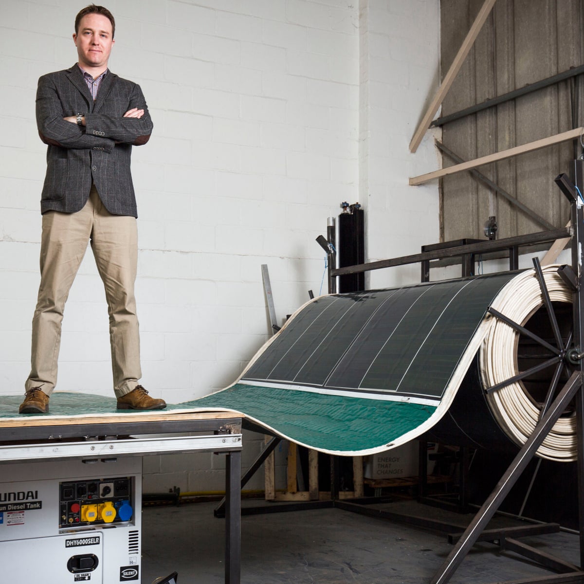 The Innovators Portable Solar Panels That Can Be Unrolled Like A Carpet Business The Guardian