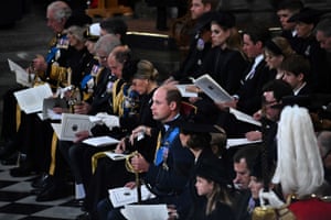The royal family during the service