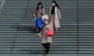 Masked people in Japan