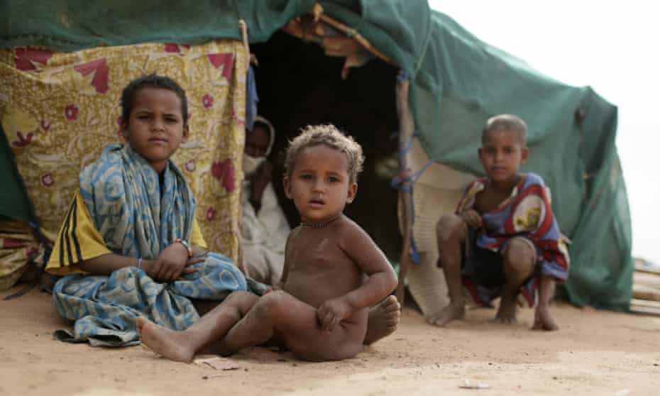Refugee children at a camp near the Malian border in 2013