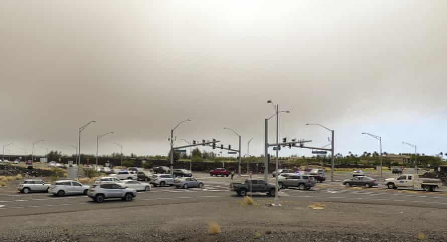 Traffic was miles away on Waikoloa Road and Queen Kaahumanu Highway following evacuation orders.