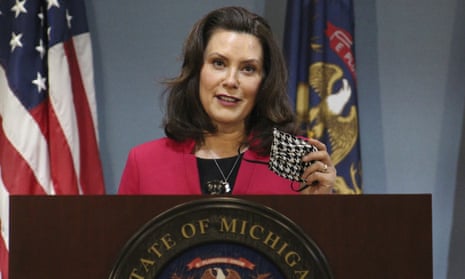 Michigan Gov. Gretchen Whitmer, who extended Michigan’s stay-at-home order through June 12.