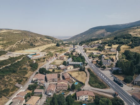 An aerial view of Somosierra, Spain.