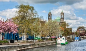 The Shannon waterfront at Athlone in spring.