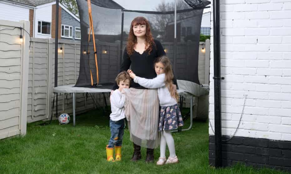 ‘The fear at times has been unreal’ … Lucille with two of her kids, Freja and Elijah.