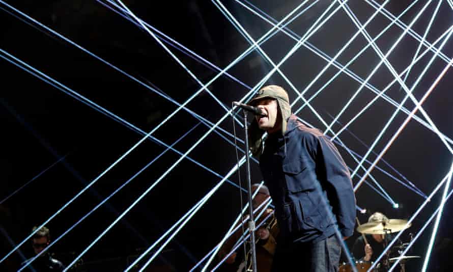 Liam Gallagher performs at the Brit awards in February 2022