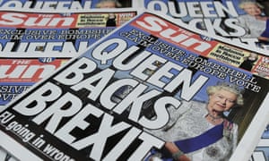 The Sun’s controversial ‘Queen backs Brexit’ edition.