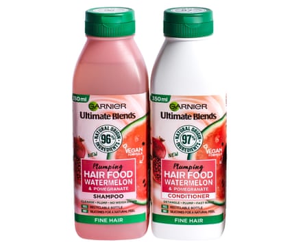 Garnier Ultimate Blends Plumping Hair Food Watermelon Shampoo and conditioner