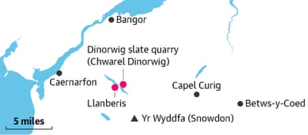 Llanberis locator map