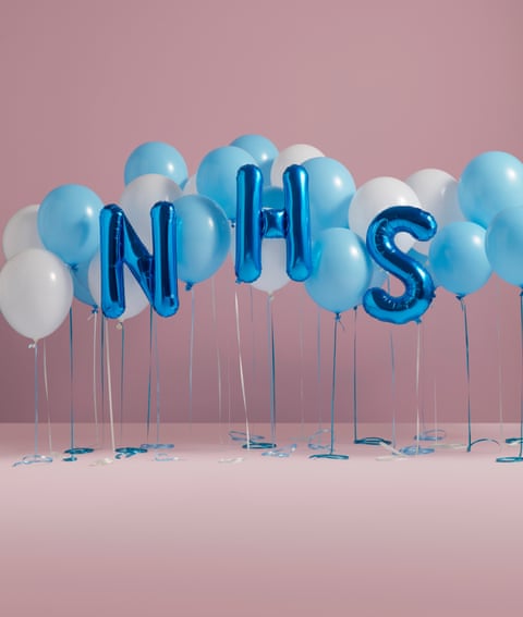 Balloons spelling NHS