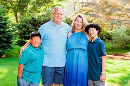 a group of four people