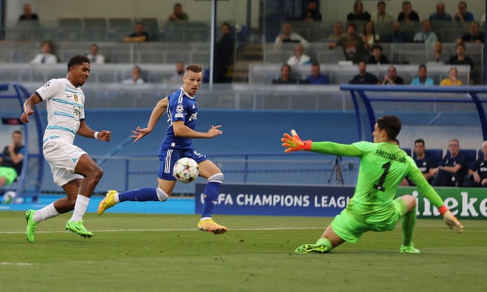 A deft finish from Mislav Orsic gives Dinamo Zagreb the lead over visitors Chelsea.