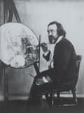 Black and white portrait photograph of artist Richard Dadd, circa 1857.