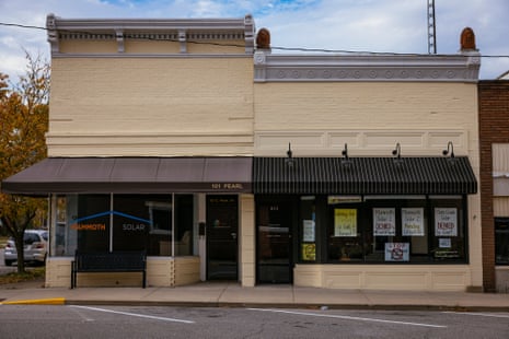 Two single-story commercial spaces share the same building.