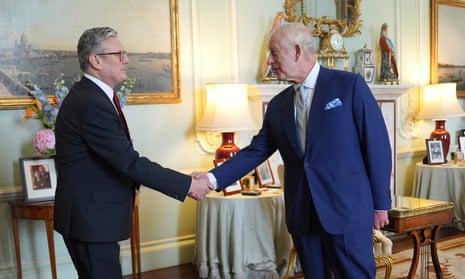 King Charles and Keir Starmer meet at Buckingham Palace after Labour landslide