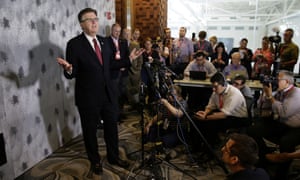 Dan Patrick speaks at the Texas Republican Convention in May 2016.