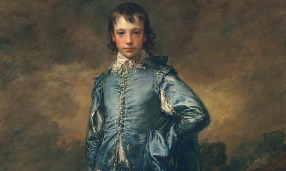 A detail from The Blue Boy by Thomas Gainsborough  (c1770).