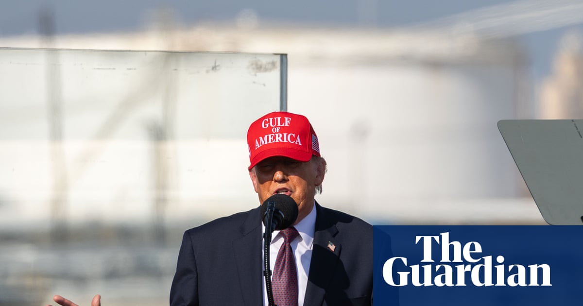 Trump staring at a giant refund check labeled "ILLEGAL TARIFFS" like someone just suggested paying back the bank after robbing it.