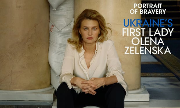 Ukraine’s first lady, Olena Zelenska, as she appeared on the cover of Vogue
