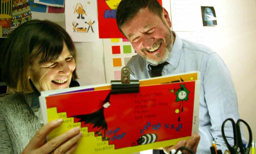 Jan Pienkowski with Helen Nicoll, with whom he made the books Meg and Mog from 1972 until his death in 2012.