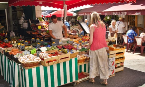 A market stall in Vence, Cote d’Azur, France