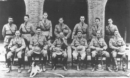Orwell (back row, third from left) doing his police training in Burma in 1923