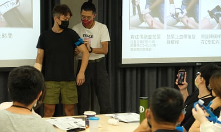 Civilian defence and first aid training, Kuma Academy, Taipei