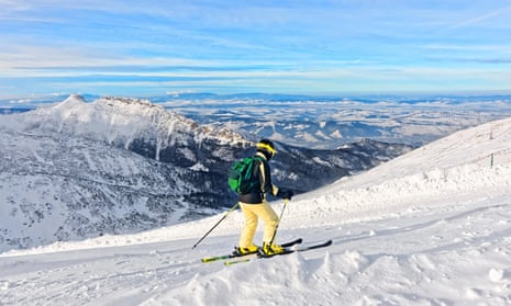 Skier in Zakopane, Poland.