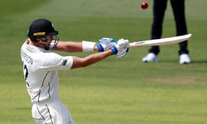 New Zealand’s Kyle Jamieson is caught by England’s Zak Crawley off the bowling of England’s Ollie Robinson.