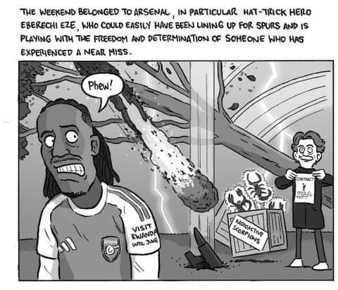 David Squires connected … an Eze triumph for Arsenal successful nan northbound London derby, sheet 3