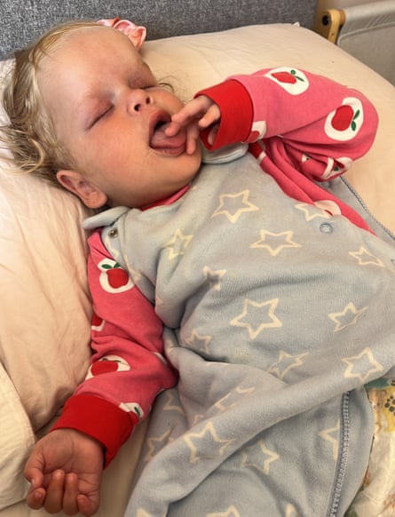 ‘This week Elsie took proper gulps off her spoon. Which gave me hope she’ll go back to oral feeding after a year of being fed through a tube in her stomach.’