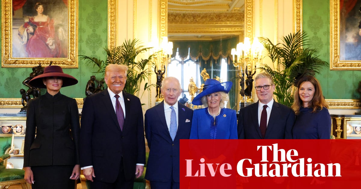 Thousands of anti-Trump protesters march in London as king and senior  royals host US president in Windsor – UK politics live