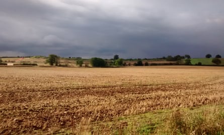Storm clouds gathering near Print Wood, Warwickshire.