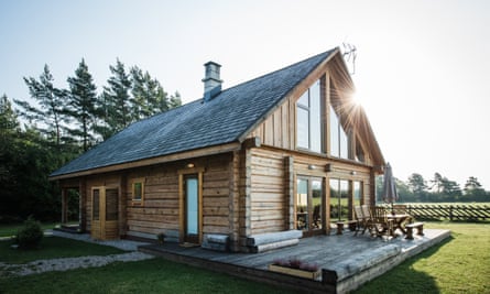 Päikese log cabin, on Saaremaa island, Estonia.