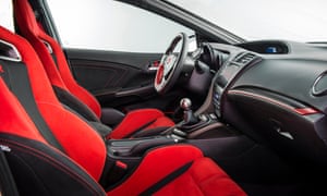 Sitting pretty: the Type R’s bucket seats are a struggle to get into.