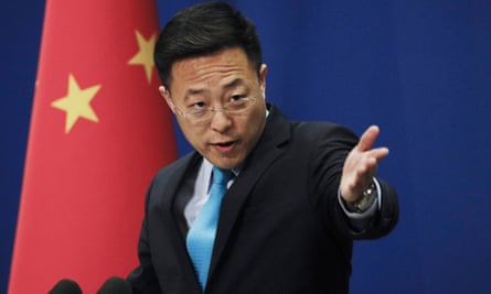 Chinese foreign ministry spokesman Zhao Lijian says ‘some individual politicians in Australia’ were making ‘extremely irresponsible’ statements.