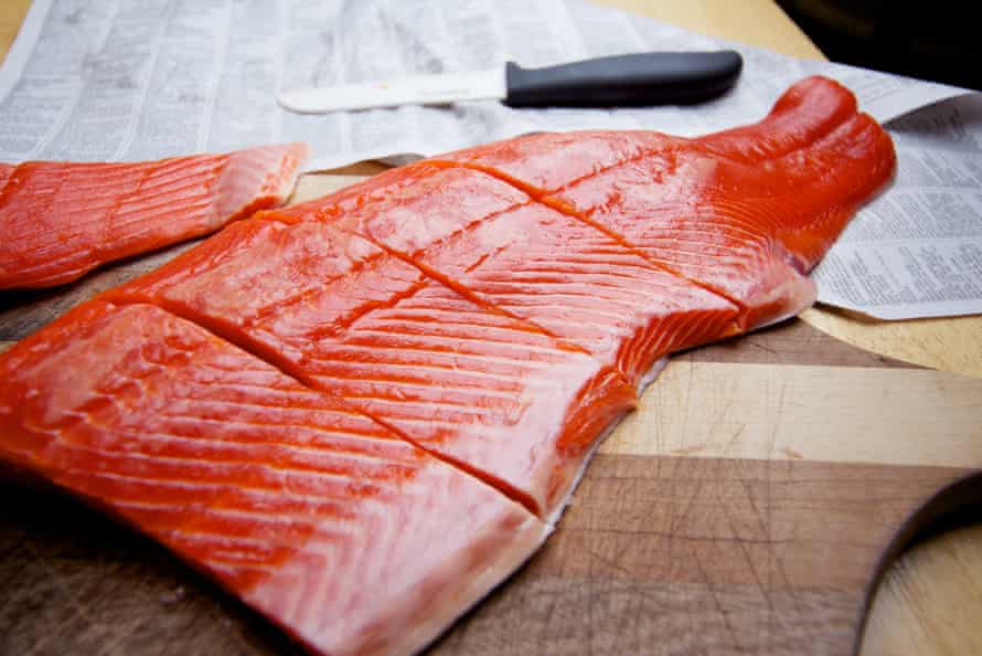 A side of wild sockeye salmon.