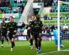 Celtic level with Hearts at the top after Iheanacho winner breaks 10-man Hibs