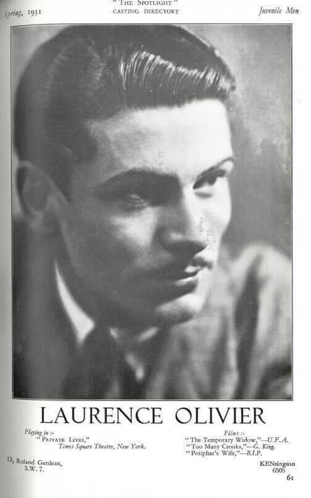 Laurence Olivier’s Spotlight listing
