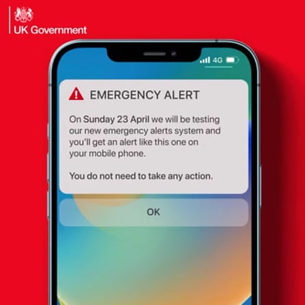 Il 23 aprile alle 15:00 si svolgerà un test di allerta di emergenza in tutto il Regno Unito durante il quale le persone riceveranno un messaggio di testo sui loro telefoni cellulari.