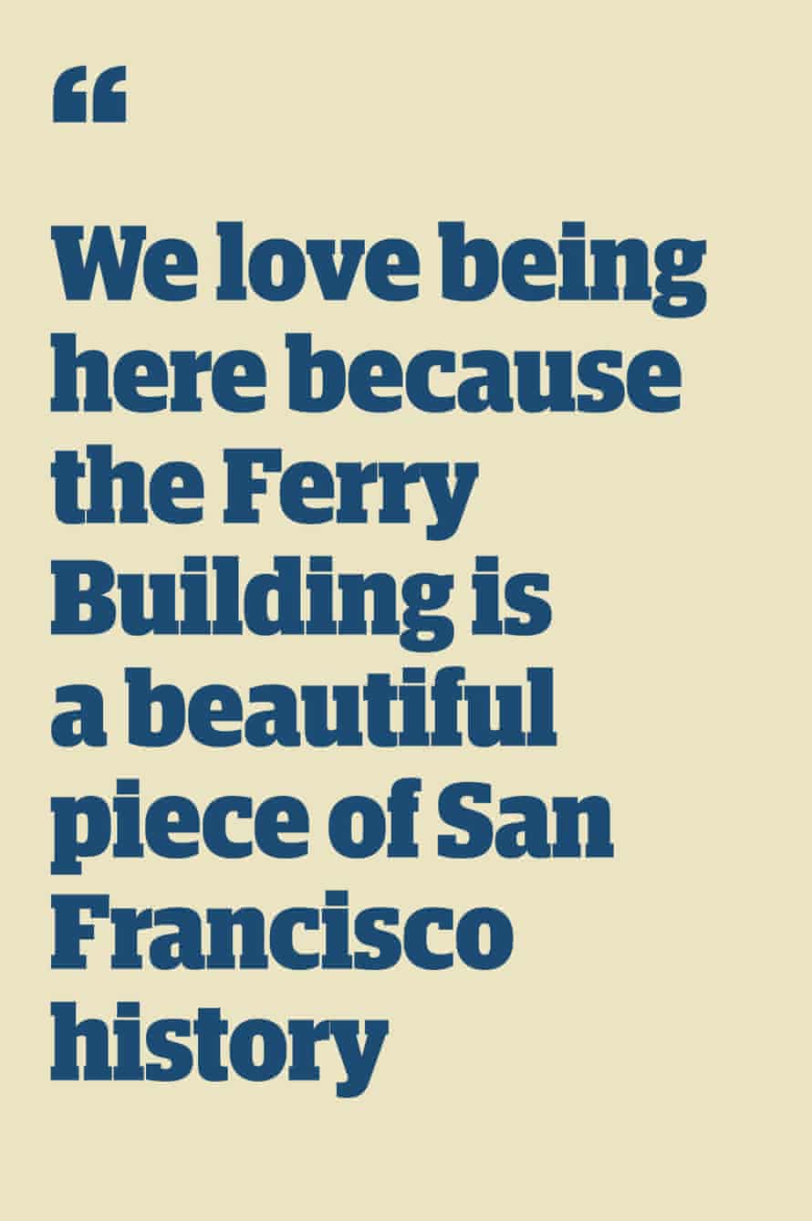 Quote: “We love being here because the Ferry Building is a beautiful piece of San Francisco history”