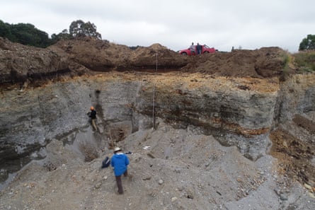 Archaeologists working on the site