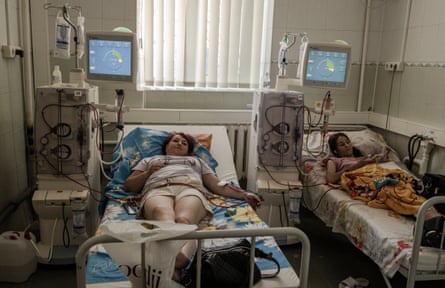 Dialysis patients being treated in the Mykolaiv regional clinical hospital