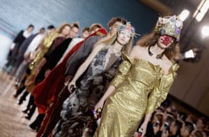 Models at Vivienne Westwood’s show during London men’s fashion week.