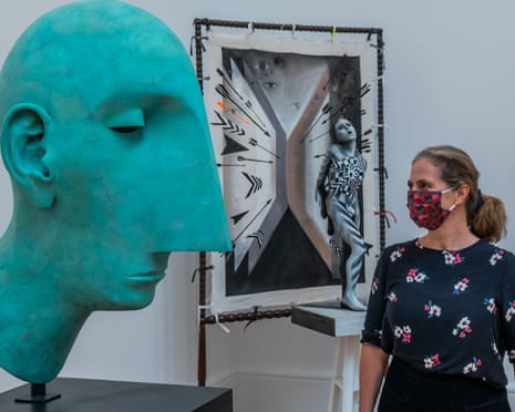 The delayed RA Summer (Winter) Exhibition 2020, Royal Academy, Piccadilly, London. Head II by Tim Shaw