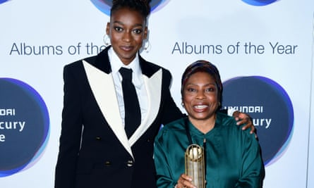 Little Simz and her mother during the Hyundai Mercury Prize 2019, held at the Eventim Apollo, London