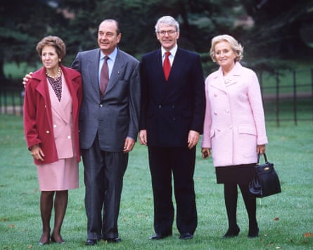 Jacques and Bernadette Chirac with John and Norma Major.