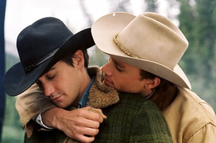 Jake Gyllenhaal and Heath Ledger in Brokeback Mountain (2005).